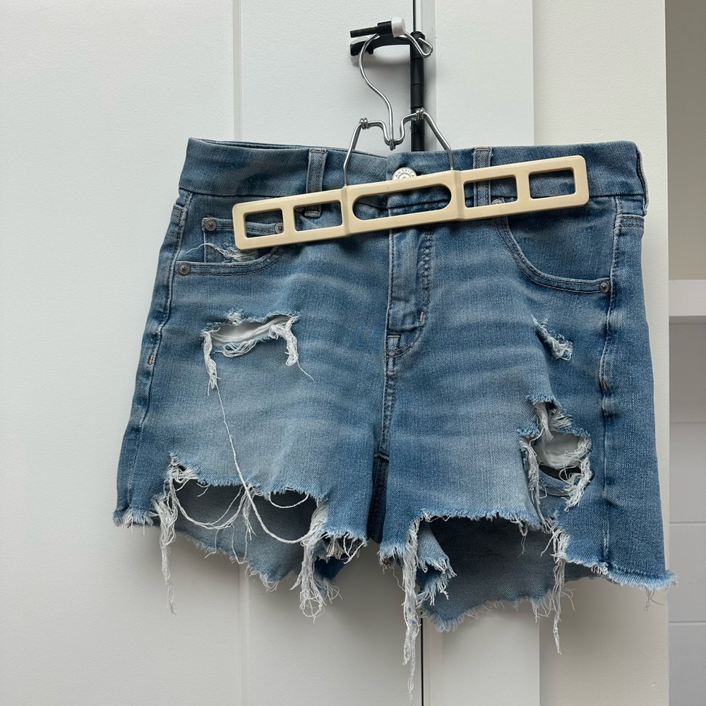 American Eagle Outfitters Ripped Blue Jean Shorts